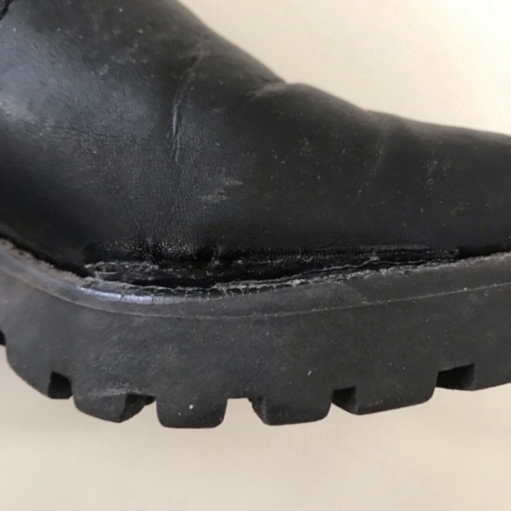 Bongo chunky ankle boots faux leather size 10 - Picture 5 of 7